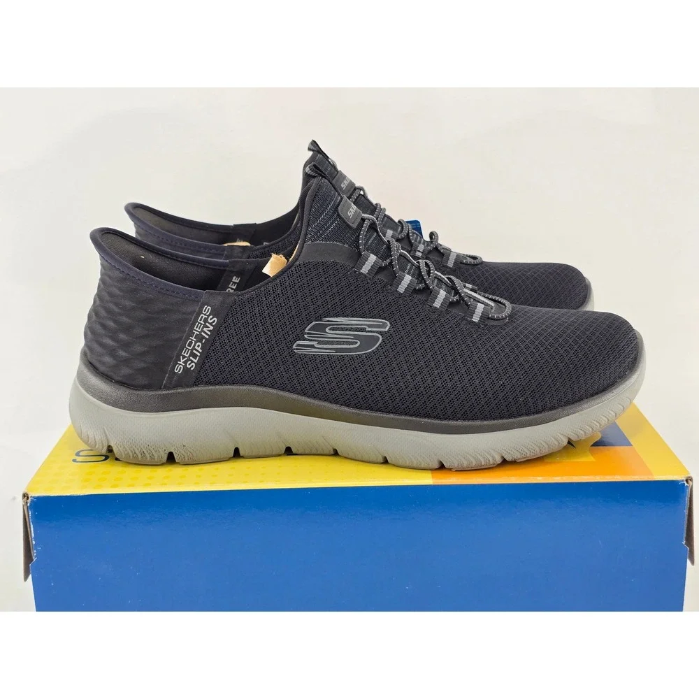Skechers Summits High Range Hands Free Slip-ins Mens 8.5 Wide Black/Charcoal New